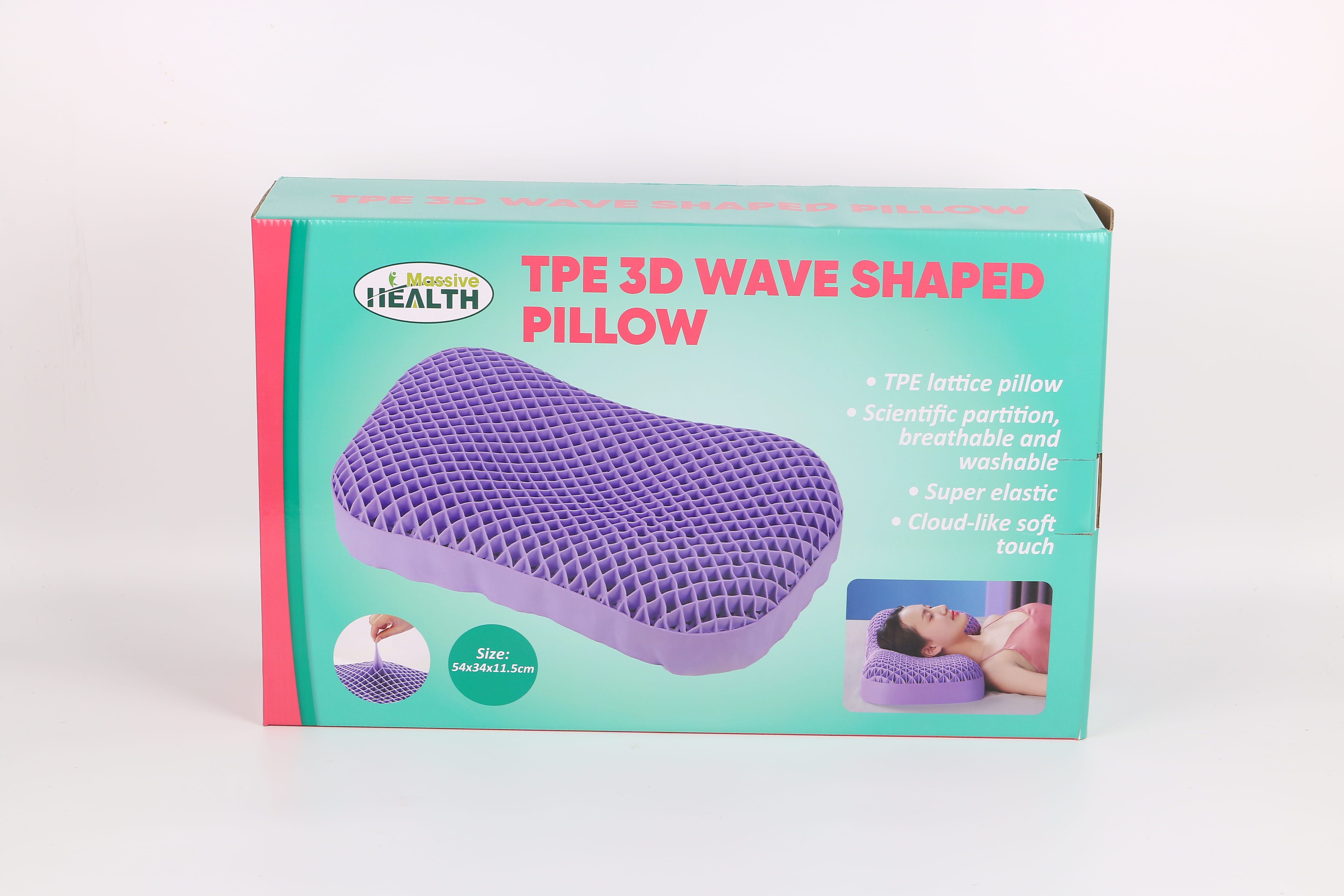 TPE 3D Wave Shaped Pillow