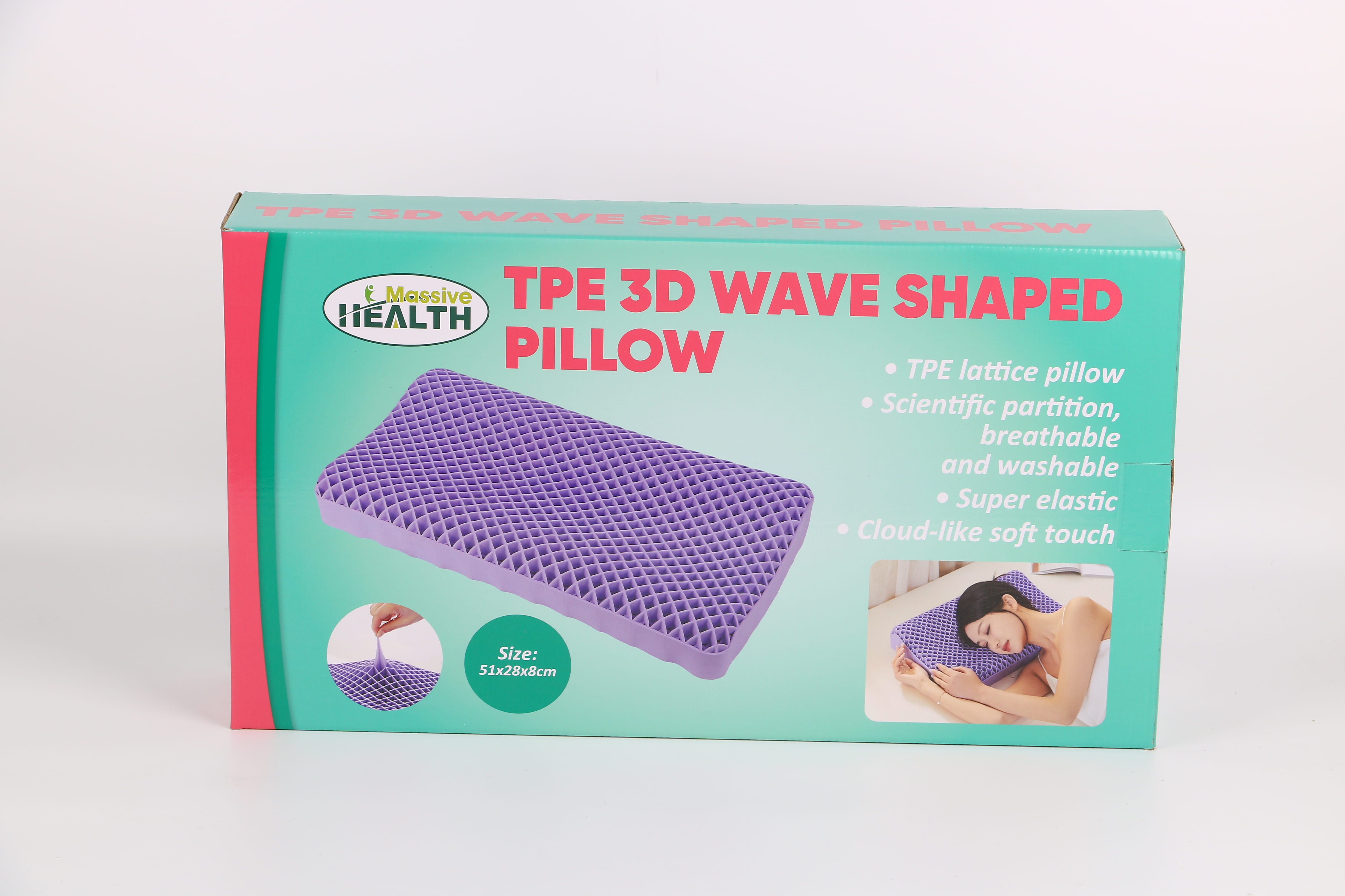 TPE 3D Wave Shaped Pillow